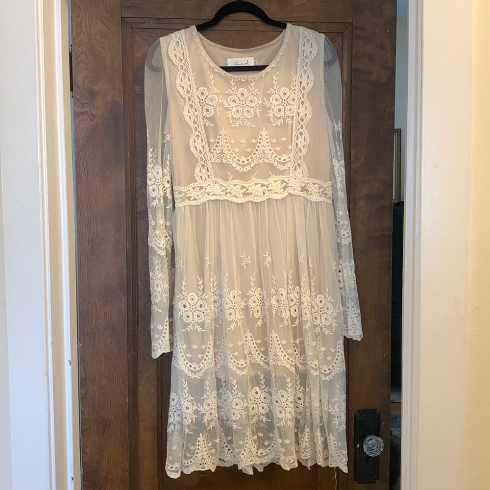 Cream Lace Dress